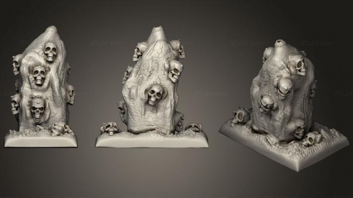 Статуэтки и статуи разные (Статуя черепа, STKR_1073) 3D модель для ЧПУ станка